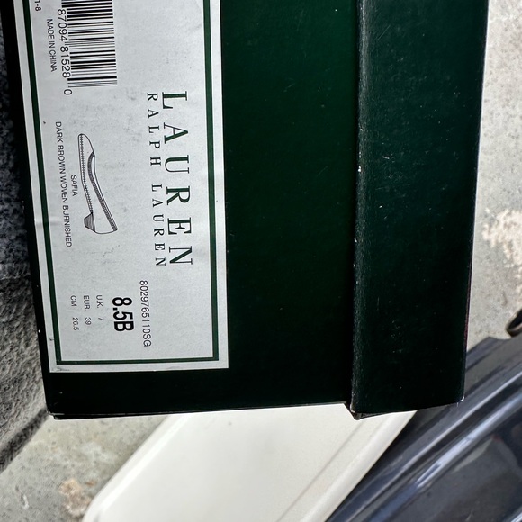 Ralph Lauren Dark Brown Woven Flats - Picture 5 of 5